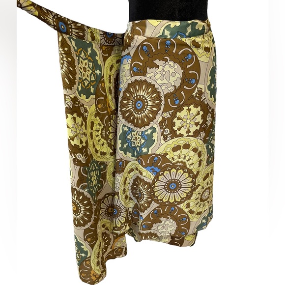 Kariza Vintage One Size Boho Hippie Eclectic Traveler Mandala Layered Wrap Skirt - Picture 6 of 10